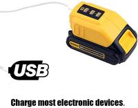 DCB090 chargeur de convertisseur USB pour Dewalts 14.4V 18V 20V convertisseur de batterie Li-ion DCB090 adaptateur de charge d'appareil USB alimentation