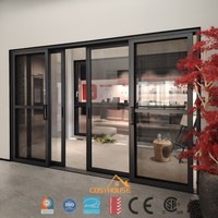 Ventanas Modernas de Aluminio con Certificación NFRC AS2047 Energy Star, Rotura de Puente Térmico, Doble Vidrio Templado, Persiana para Cocina y Hotel