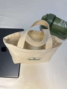 Bolso de Mano Mini Ecológico de Color Sólido, Bolso Tote de Lona con Logotipo Personalizado, Forro 100% Algodón, Cierre Abierto, Portátil, para Regalo - Product Image 4