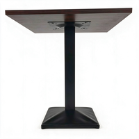 Table à manger moderne et simple en panneaux de mélamine avec base en métal, table multifonctionnelle pour salle à manger, table de restaurant commerciale