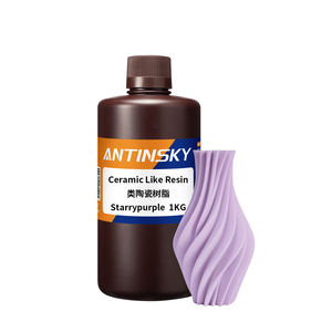 Resina Antinsky tipo cerámica, resistente al calor hasta 300°C, para impresoras 3D DLP/LCD con luz de 405nm, 1kg, producto plástico con textura cerámica. - Product Image 2
