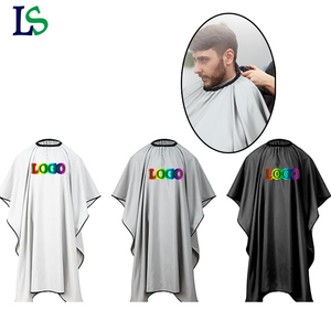 Mantella Professionale per Parrucchiere Personalizzabile con LOGO, in Poliestere Resistente all'Acqua, Nera, Bianca o Grigia, con Bottoni al Collo - Product Image 1