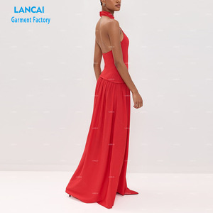 Abito da donna personalizzato senza maniche con Design scavato di alta qualità tessuto a maglia da sera <span class=keywords><strong>abbigliamento</strong></span> per feste all'<span class=keywords><strong>ingrosso</strong></span> - Product Image 2