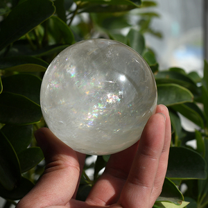 Sfera di <span class=keywords><strong>Calcite</strong></span> Arancione Naturale, Bellissima Sfera di Spar Islandese Lucidata, Cristallo Arcobaleno, Pietre Curative per Decorazione - Product Image 2