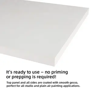 SINOART Art Supply Gessoed Board Gesso Holzmalerei Säure freies Titan Weißes Acryl Gessobord für Künstler
