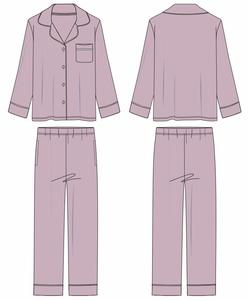 Pijamas Familiares de Manga Larga de Modal Lenzing Antiarrugas de Moda, Pijamas Familiares a Juego, Conjunto de Ropa de Dormir Familiar - Product Image 2