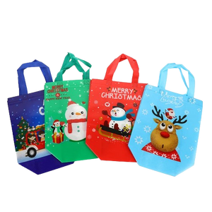 Vente en gros de sacs-cadeaux de noël personnalisables, recyclables et non tissés, réutilisables, laminés avec logo imprimé fabriqué au Vietnam - Product Image 1