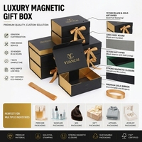 Boîte en carton avec logo imprimé personnalisé, emballage de luxe, emballage pliable recyclable avec aimant, boîte cadeau, boîte magnétique en papier