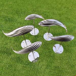 Escultura de metal de alta qualidade personalizada, esculturas de jardim em aço inoxidável para vila - Product Image 5