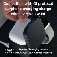 Station de charge magnétique sans fil 4-en-1 en forme de champignon avec veilleuse pour téléphone, montre et écouteurs – Support de charge rapide et lampe de bureau