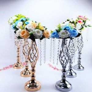 Geometric Tall Metal Stand Gold Wedding Decoration Luxury Wedding Centerpieces Decor Column Table Party Use <strong>Flower</strong> <strong>Vases</strong> - Product Image 5