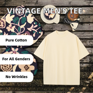 Camiseta Vintage para Hombre al por Mayor de Fábrica, con Logotipo Personalizado, Lavado Ácido, 100% Algodón, Manga Corta, Oversize, Tejida y Estampada para Verano - Product Image 2