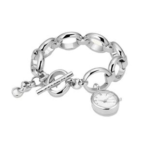 Montres-bracelets en alliage avec diamants, montres-bracelets en acier inoxydable, montre de poche à cadran pendentif, médaillon doré - Product Image 2