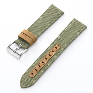 <span class=keywords><strong>Bracelet</strong></span> de montre en cuir et nylon 20 mm 22 mm à libération rapide, respirant, sportif, compatible avec les montres connectées - Product Image 2