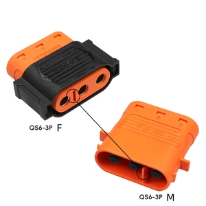 QS6-3P Connector with Sliding Lock Latch, IP67 Waterproof 3-Pin 60A-100A High Current <b>Spark</b> Proof Motor <b>Plug</b> - Product Image 4