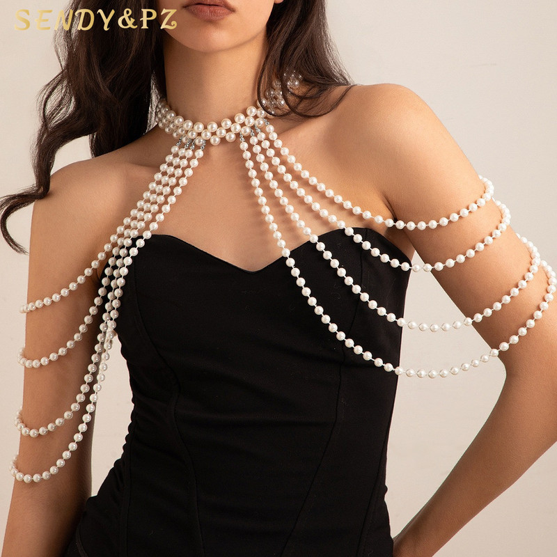 Pearl Water Diamond Lace Bridal Strap