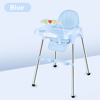 Chaise haute multifonctionnelle simple pour bébé à hauteur réglable sur 2 niveaux avec coussin en cuir PU