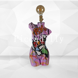 Decorazione <span class=keywords><strong>per</strong></span> mobili interni disegno colorato in fibra di vetro lampada femminile nuda scultura del corpo della donna - Product Image 1
