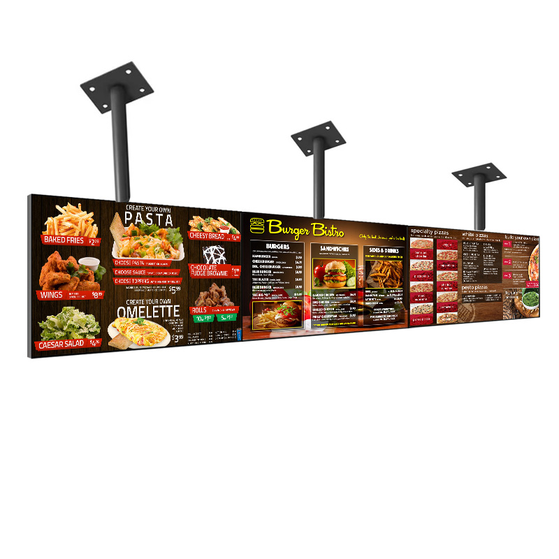 Melhor Preço Exhibition Hall Digital Menu Board Restaurante fast food sinal billboard Digital Menu Board Display Screen