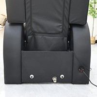 Fauteuil de pédicure électrique de luxe réglable, équipement de salon de massage des pieds sans plomberie avec bol en verre portable