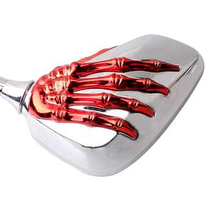 Espejos Retrovisores Laterales con Diseño de Calavera para Motocicleta, Scooter, Ciclomotor y Bicicleta, Tamaño Estándar de 8 mm y 10 mm - Product Image 3