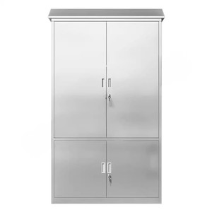 Stainless Steel Outdoor <b>Tool</b> <b>Cabinet</b> 1800X900X400MM Lockable Garden <b>Storage</b> <b>Cabinet</b> With 2 Doors For Patio Use - Product Image 3