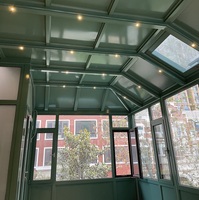 Véranda en aluminium et verre à toit unique, sur mesure, 4 saisons, solarium, abri étanche pour patio extérieur et villa