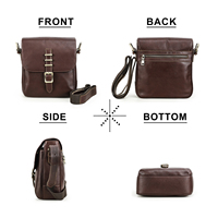 Sac à bandoulière en cuir véritable Messenger pour hommes Sac latéral de luxe vintage pour hommes 8.3 pouces Ipad