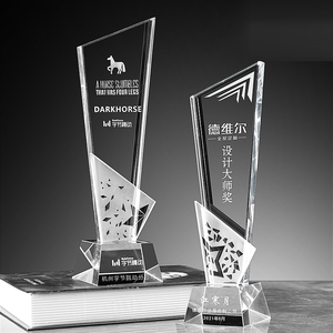 Thanh lịch tinh thể trong suốt Trophy giải thưởng mảng bám sản xuất in màu kỹ thuật UV in ấn cho triển lãm thương mại Quà Tặng - Product Image 5