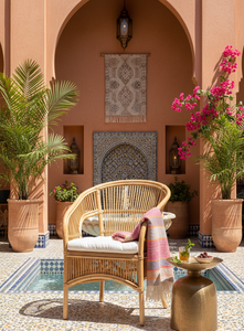 Silla Fabiano Moderna de Ocio con Bambú y Ratán/Mimbre, Diseñada para Comodidad y Estilo, para Dormitorio y Uso en Hoteles - Product Image 5