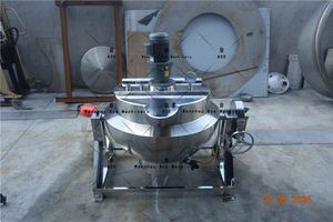 Fabrication Vente Double Chauffage Cuisinière À Gaz Bouilloire 250-500 Litres Cuisson À La Vapeur Théières Avec Mélangeur pour Boulangeries - Product Image 6