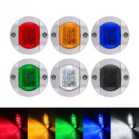 Haute luminosité véhicule voiture camion remorque bateau cadre en plastique 10-30v 12v 24v lumineux 6LED rouge ambre blanc bleu vert lumière latérale