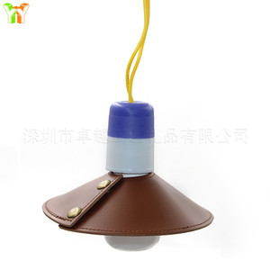 Japanese and Korean style outdoor camping PU leather lampshade tent <b>spotlight</b> street light rainproof lamp cover home atmosphere - Product Image 3