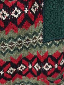 Cardigan décontracté pour femme avec col en V, panneaux en laine/cachemire à motifs et tissage texturé confortable - Product Image 3