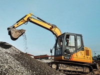 Excavator Mini Serbaguna 9075E untuk Pekerjaan Rekayasa Kota, Lanskap, Drainase, Penggalian Parit, dan Penggalian di Lokasi Kerja Terbatas