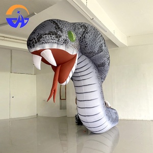 อุปกรณ์ประกอบฉากแสงไฟบนเวทีบาร์ฮาโลวีนสำหรับสวนสัตว์สัตว์เลื้อยคลาน; ของเล่นสัตว์จำลองงูหลามแบบเป่าลมขนาดใหญ่ ทำจากผ้าอ็อกซ์ฟอร์ดเสริมแรง - Product Image 5