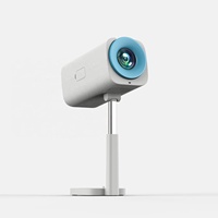 Mini projecteur de bureau natif 720P avec système Android 12, Wi-Fi sans fil, vidéo 4K, écran LCD, pour cinéma maison, films, TV, haut-parleur, cadeau