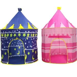 Casa de Campaña Grande <span class=keywords><strong>para</strong></span> Juegos de Princesas <span class=keywords><strong>para</strong></span> Niños y <span class=keywords><strong>Niñas</strong></span> en Rosa, Azul Oscuro y Morado - Product Image 1