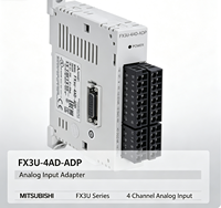 Nuevo Adaptador de Entrada Analógica de 4 Canales FX3U-4AD-ADP Original para PLC Serie FX3U, 24V DC 130mA, Carcasa de Plástico