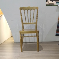 Chaises de mariage Chiavari de haute qualité en métal doré, chaises d'événement en acier, chaises Napoléon Chiavari