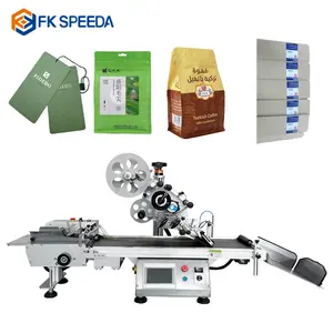 label applicator automatic feeder flat garbage plastic bag labeling machine jar top stand up zipper bag labeling machine