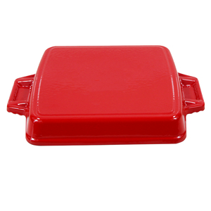 2025 vente chaude émail carré en <span class=keywords><strong>fonte</strong></span> spécial pain casserole plat personnalisé ustensiles <span class=keywords><strong>de</strong></span> <span class=keywords><strong>cuisson</strong></span> ensembles <span class=keywords><strong>plaque</strong></span> essayer rôtissoire - Product Image 4