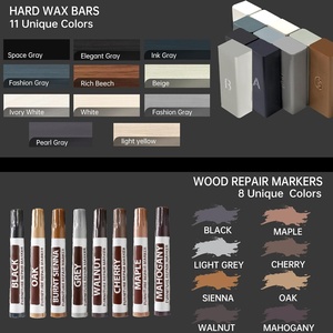 Kit de réparation de sol <span class=keywords><strong>stratifié</strong></span> A-HEYIDA MKBXFL (Gris) - Stylo chauffant tout-en-un à cire dure pour rayures et éclats sur planches de vinyle et bois - Product Image 1