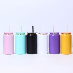 Gold-plated 304 Stainless Steel Insulated <b>Gift</b> Cup 16oz Plastic-coated <b>Large</b>-capacity Straw Car Cup Customizable Cross-border - Product Image 1