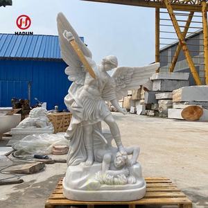 Arcángel de mármol blanco de la estatua de San Miguel para la <span class=keywords><strong>Iglesia</strong></span> - Product Image 5