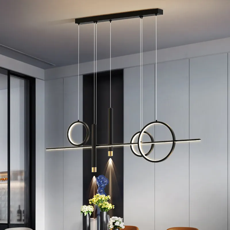 Скандинавская подвесная латунная Золотая лампа, линейный светильник-трубка, роскошное украшение для бара, столовой, кухни, люстра с подвесным освещением