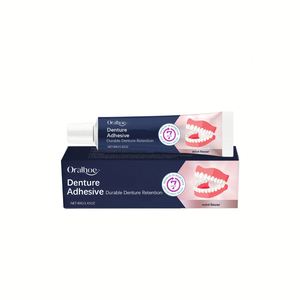 ORALHOE Vente en gros 40g Autocollants dentaires sans zinc <span class=keywords><strong>pour</strong></span> prothèses, ajustement confortable, maintien longue durée, fabriqués <span class=keywords><strong>pour</strong></span> une rétention durable des prothèses - Product Image 1