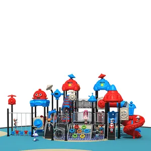 बड़े किंडरगार्टन बच्चों के आउटडोर खेल का मैदान उपकरण वाणिज्यिक इनडोर सेट स्लाइड प्ले सेट