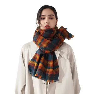 New Design Scarves Women Korean Version Fashion small Coloured Checked Winter shawls Scarf