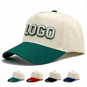 Gorra de Béisbol Personalizada con Bordado 3D en Dos Tonos, Gorra Casual Unisex Ajustable con Logotipo Bordado en Sarga de Algodón, Color en Contraste - Product Image 1